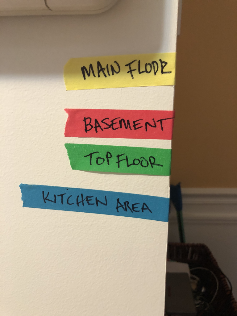 When movers come for your belongings, create a key for every box, color coded to the new home's room.